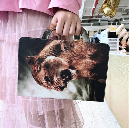 Lion Pattern Horizontal Flip Leather Case for Galaxy Tab A 10.1 (2019) T510 / T515, with Holder & Card Slot & Wallet by bashfashion