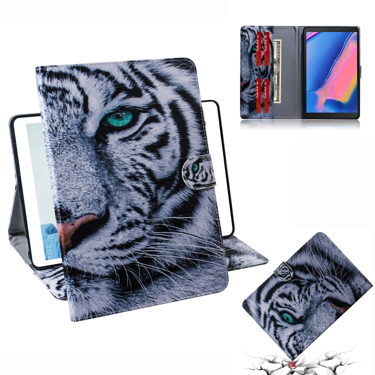 Tiger Pattern Horizontal Flip Leather Case for Galaxy Tab A 8 (2019) / P200 / P205, with Holder & Card Slot & Wallet by bashfashion
