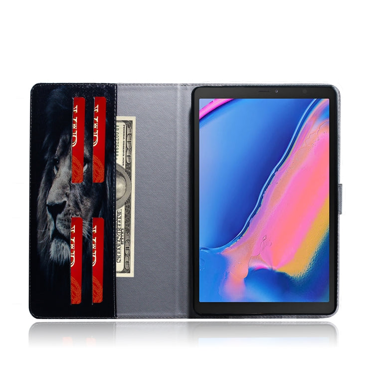 Lion Pattern Horizontal Flip Leather Case for Galaxy Tab A 8 (2019) / P200 / P205, with Holder & Card Slot & Wallet by bashfashion