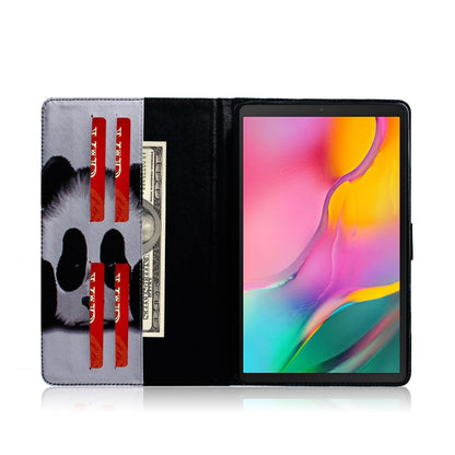 Panda Pattern Horizontal Flip Leather Case for Galaxy Tab A 10.1 (2019) T510 / T515, with Holder & Card Slot & Wallet by bashfashion