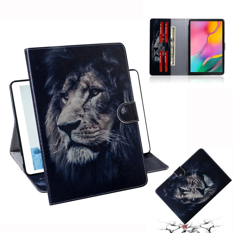 Lion Pattern Horizontal Flip Leather Case for Galaxy Tab A 10.1 (2019) T510 / T515, with Holder & Card Slot & Wallet by bashfashion