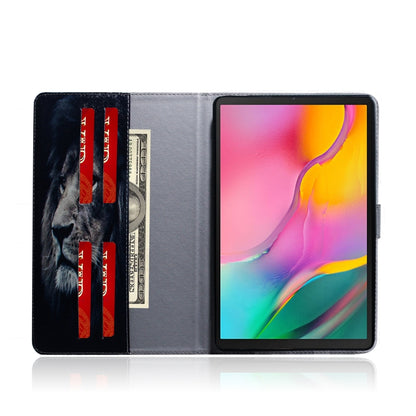 Lion Pattern Horizontal Flip Leather Case for Galaxy Tab A 10.1 (2019) T510 / T515, with Holder & Card Slot & Wallet by bashfashion