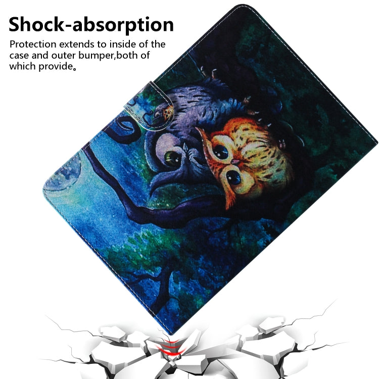 Oil Owl Pattern Horizontal Flip Leather Case for Galaxy Tab A 10.1 (2019) T510 / T515, with Holder & Card Slot & Wallet by bashfashion