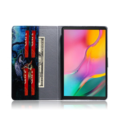Oil Owl Pattern Horizontal Flip Leather Case for Galaxy Tab A 10.1 (2019) T510 / T515, with Holder & Card Slot & Wallet by bashfashion
