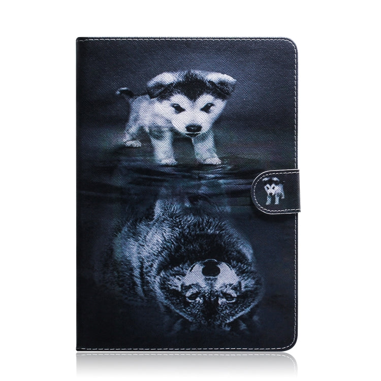 Wolf and Dog Pattern Horizontal Flip Leather Case for Galaxy Tab A 10.1 (2019) T510 / T515, with Holder & Card Slot & Wallet by bashfashion