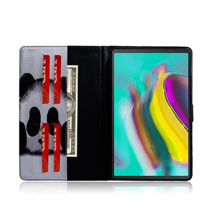 Panda Pattern Horizontal Flip Leather Case for Galaxy Tab S5E T720 / T725, with Holder & Card Slot & Wallet by bashfashion
