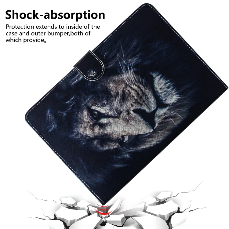 Lion Pattern Horizontal Flip Leather Case for Galaxy Tab S5E T720 / T725, with Holder & Card Slot & Wallet by bashfashion