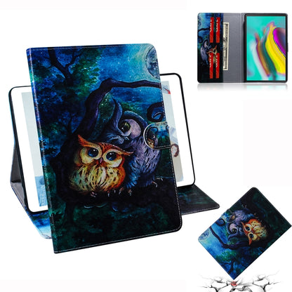 Oil Owl Pattern Horizontal Flip Leather Case for Galaxy Tab S5E T720 / T725, with Holder & Card Slot & Wallet by bashfashion
