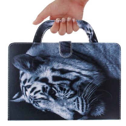 White Tiger Pattern Horizontal Flip Leather Case for Galaxy Tab S5E 10.5 T720 / T725, with Holder & Card Slot & Wallet by bashfashion