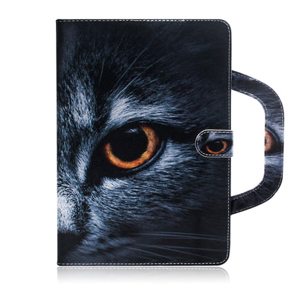Half-Faced Cat Pattern Horizontal Flip Leather Case for Galaxy Tab S5E 10.5 T720 / T725, with Holder & Card Slot & Wallet by bashfashion