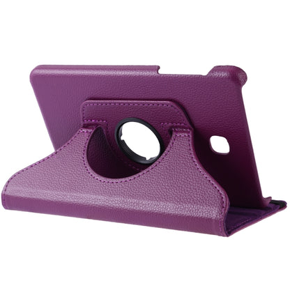Litchi Texture Rotating ClassicBusiness Horizontal Flip Leather Case for Galaxy Tab A 8.0 T387, with Holder(Purple) by bashfashion