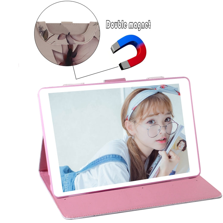 Magnolia Pattern Horizontal Flip Leather Case for Galaxy Tab A 8 (2019) / P200 / P205, with Holder & Card Slot & Wallet by bashfashion