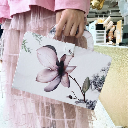 Magnolia Pattern Horizontal Flip Leather Case for Galaxy Tab A 8 (2019) / P200 / P205, with Holder & Card Slot & Wallet by bashfashion