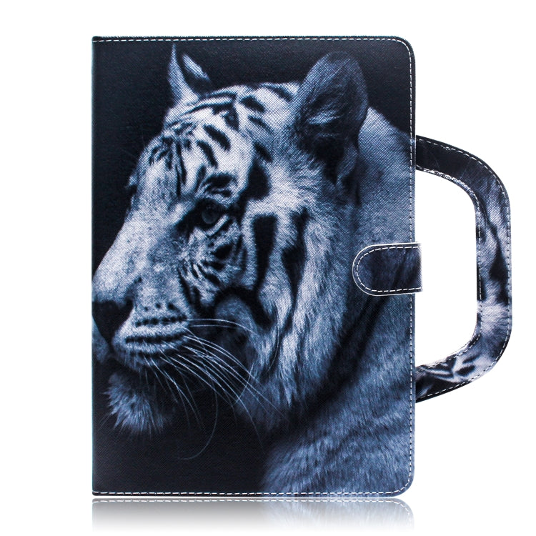 White Tiger Pattern Horizontal Flip Leather Case for Galaxy Tab A 10.1 (2019) T510 / T515, with Holder & Card Slot & Wallet by bashfashion