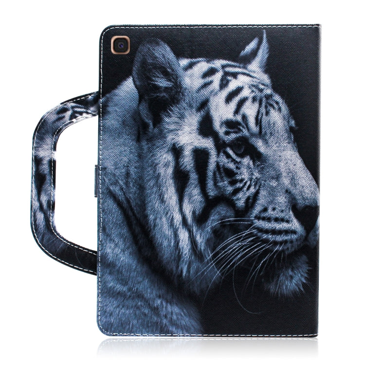White Tiger Pattern Horizontal Flip Leather Case for Galaxy Tab A 10.1 (2019) T510 / T515, with Holder & Card Slot & Wallet by bashfashion