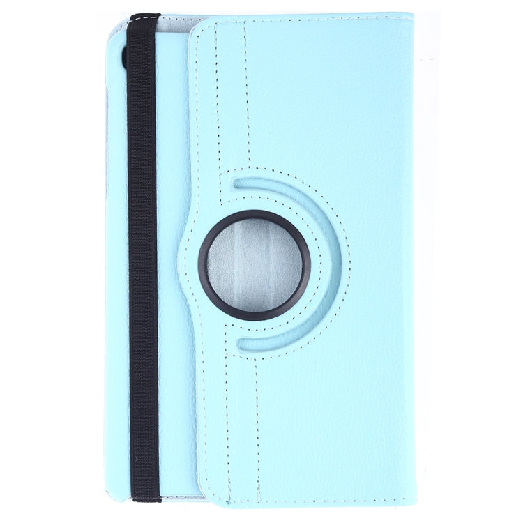 Litchi Texture Horizontal Flip 360 Degrees Rotation Leather Case for Galaxy Tab A 8 (2019) / P200 / P205, with Holder (Sky Blue) by bashfashion