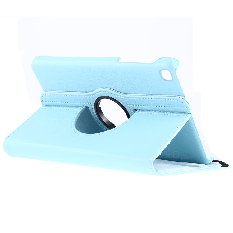 Litchi Texture Horizontal Flip 360 Degrees Rotation Leather Case for Galaxy Tab A 8 (2019) / P200 / P205, with Holder (Sky Blue) by bashfashion