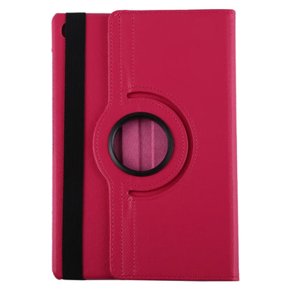 Litchi Texture Horizontal Flip 360 Degrees Rotation Leather Case for Galaxy Tab S5e 10.5 T720 / T725, with Holder(Magenta) by bashfashion