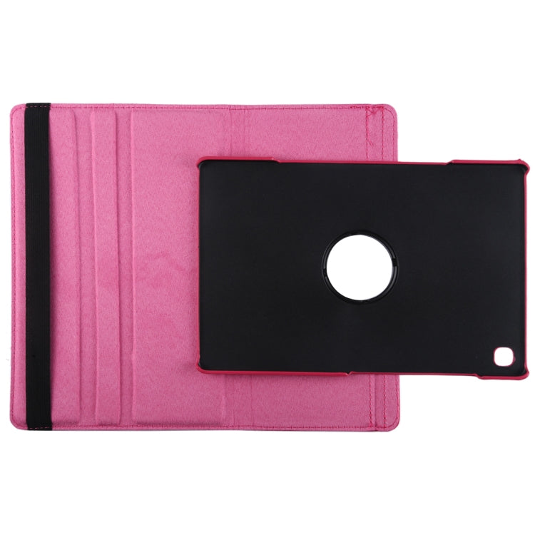 Litchi Texture Horizontal Flip 360 Degrees Rotation Leather Case for Galaxy Tab S5e 10.5 T720 / T725, with Holder(Magenta) by bashfashion