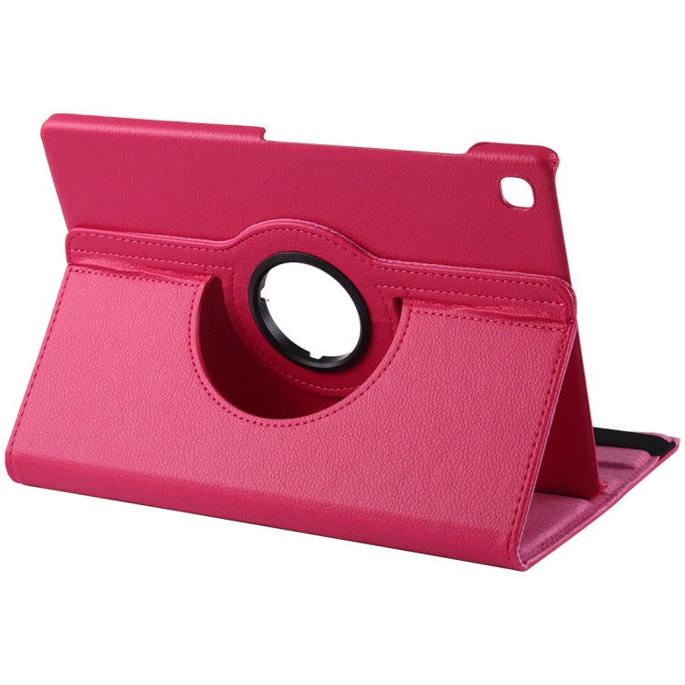 Litchi Texture Horizontal Flip 360 Degrees Rotation Leather Case for Galaxy Tab S5e 10.5 T720 / T725, with Holder(Magenta) by bashfashion