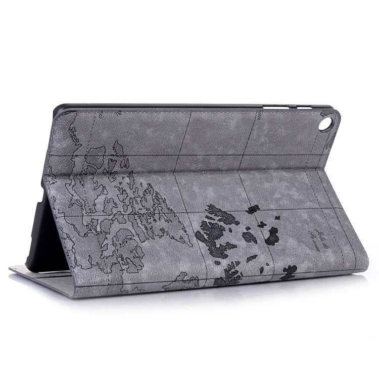 Map Texture Horizontal Flip Leather Case for Galaxy Tab A 10.1 (2019) T510 / T515, with Holder & Card Slots & Wallet, Random Texture Delivery by bashfashion