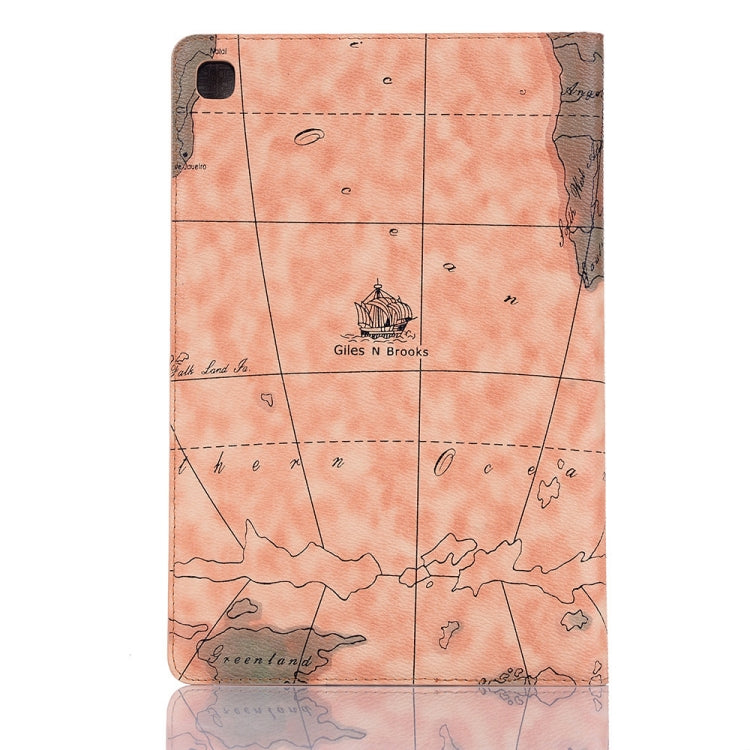 Map Texture Horizontal Flip Leather Case for Galaxy Tab S5e 10.5 T720 / T725, with Holder & Card Slots & Wallet, Random Texture Delivery by bashfashion