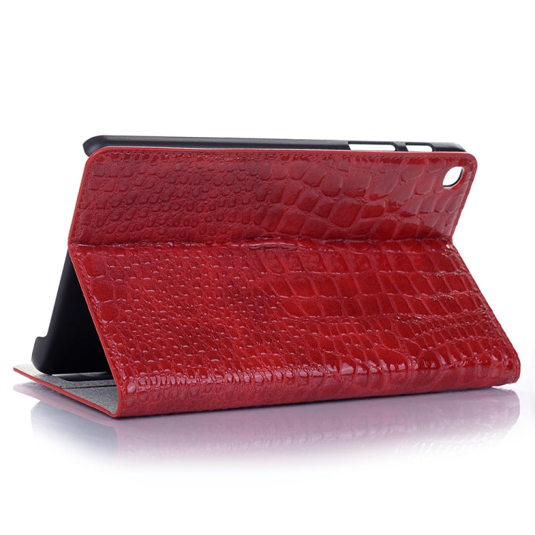 Crocodile Texture Horizontal Flip Leather Case for Galaxy Tab A 8 (2019) P200 / P205, with Holder & Card Slots & Wallet(Red) by bashfashion