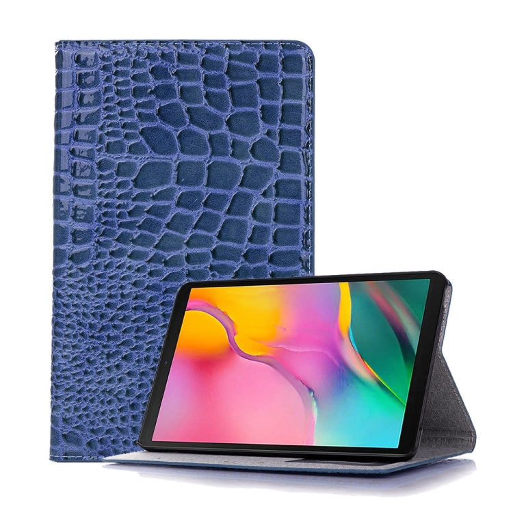 Crocodile Texture Horizontal Flip Leather Case for Galaxy Tab S5e 10.5 T720 / T725, with Holder & Card Slots & Wallet (Blue) by bashfashion