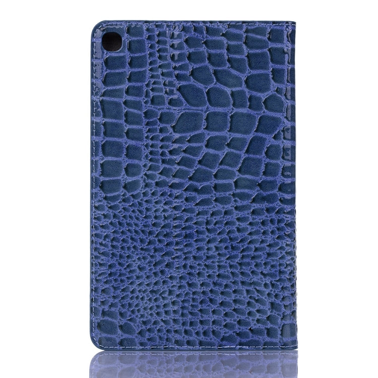 Crocodile Texture Horizontal Flip Leather Case for Galaxy Tab S5e 10.5 T720 / T725, with Holder & Card Slots & Wallet (Blue) by bashfashion