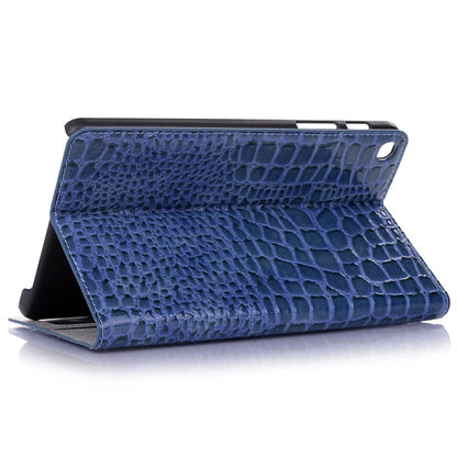 Crocodile Texture Horizontal Flip Leather Case for Galaxy Tab S5e 10.5 T720 / T725, with Holder & Card Slots & Wallet (Blue) by bashfashion