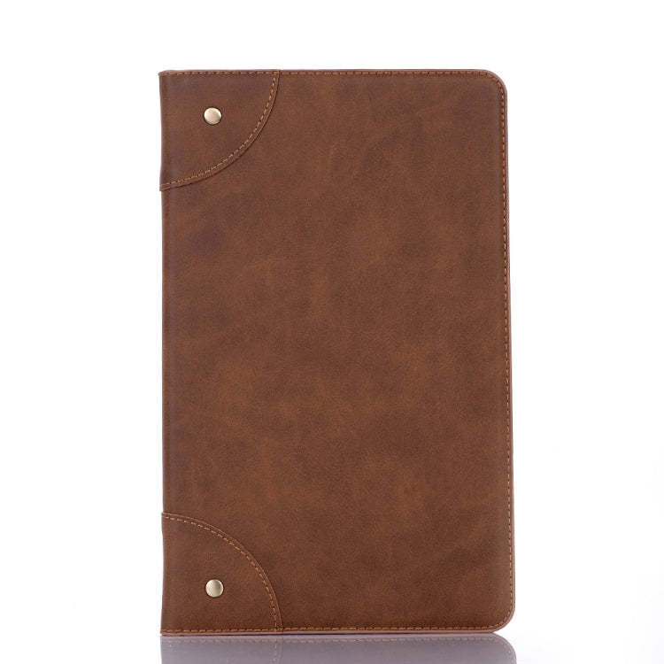 Retro Book Style Horizontal Flip Leather Case for Galaxy Tab A 10.1 (2019) T510 / T515, with Holder & Card Slots & Wallet (Brown) by bashfashion