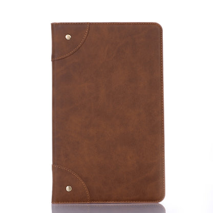 Retro Book Style Horizontal Flip Leather Case for Galaxy Tab A 10.1 (2019) T510 / T515, with Holder & Card Slots & Wallet (Brown) by bashfashion