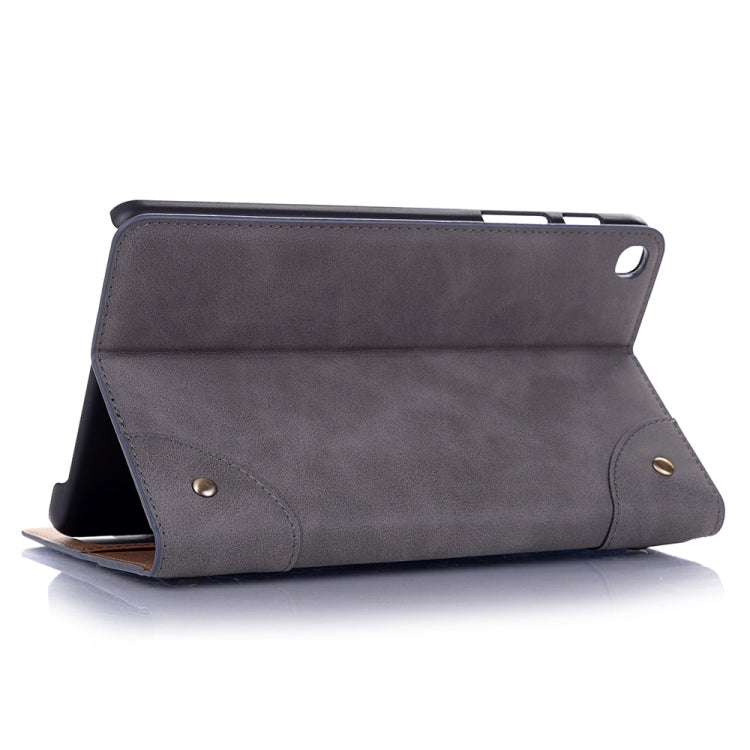 Retro Book Style Horizontal Flip Leather Case for Galaxy Tab A 8 (2019) P200 / P205, with Holder & Card Slots & Wallet (Grey) by bashfashion