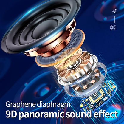 C1 Bluetooth 5.0 TWS Circular Chimney Touch Digital Display True Wireless Bluetooth Earphone with Charging Box(Black) by bashfashion