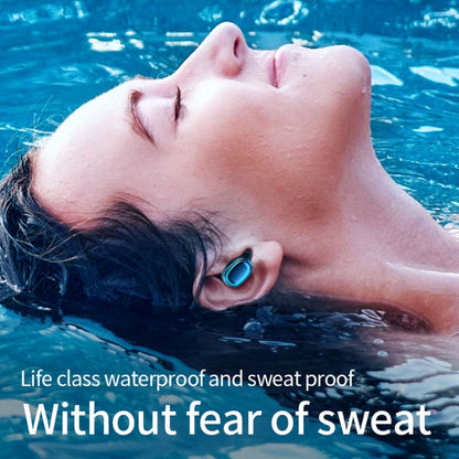 C1 Bluetooth 5.0 TWS Touch Polygonal Digital Display True Wireless Bluetooth Earphone with Charging Box(Pink) by bashfashion