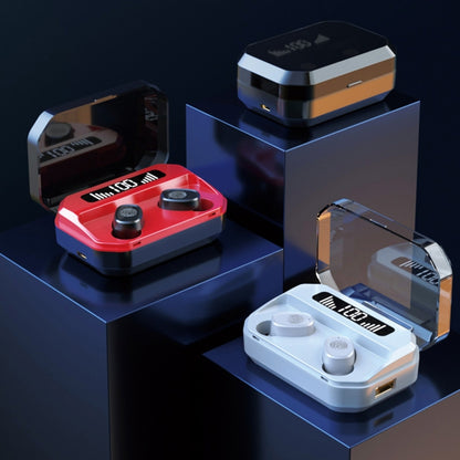 M8 Bluetooth 5.0 TWS Touch Digital Display True Wireless Bluetooth Earphone with Charging Box(Red) by bashfashion