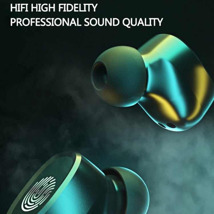 M8 Bluetooth 5.0 TWS Touch Digital Display True Wireless Bluetooth Earphone with Charging Box(Black) by bashfashion