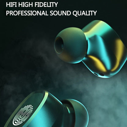 M8 Bluetooth 5.0 TWS Touch Digital Display True Wireless Bluetooth Earphone with Charging Box(Red) by bashfashion