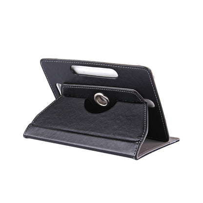 7 inch Tablets Leather Case Crazy Horse Texture 360 Degrees Rotation Protective Case Shell with Holder for Galaxy Tab A 7.0 (2016) / T280 & Tab 4 7.0 / T230 & Tab Q T2558, Colorfly G708, Asus ZenPad 7.0 Z370CG, Huawei MediaPad T1 7.0 / T1-701u(Black) by bashfashion
