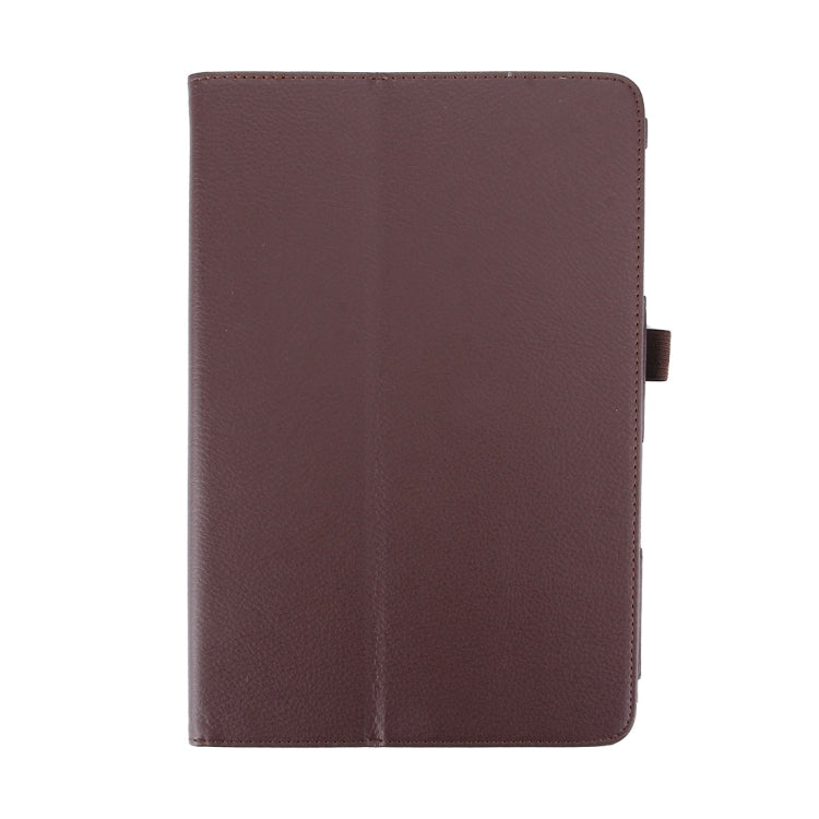 For Galaxy Tab A 10.1 (2016) / P585 Litchi Texture Horizontal Flip Leather Case with Holder(Brown) by bashfashion