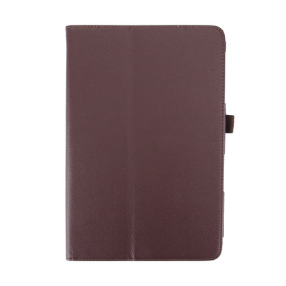 For Galaxy Tab A 10.1 (2016) / P585 Litchi Texture Horizontal Flip Leather Case with Holder(Brown) by bashfashion