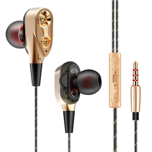 QKZ CK8 HiFi In-ear Four Unit Sports Music Headphones (Gold) by QKZ