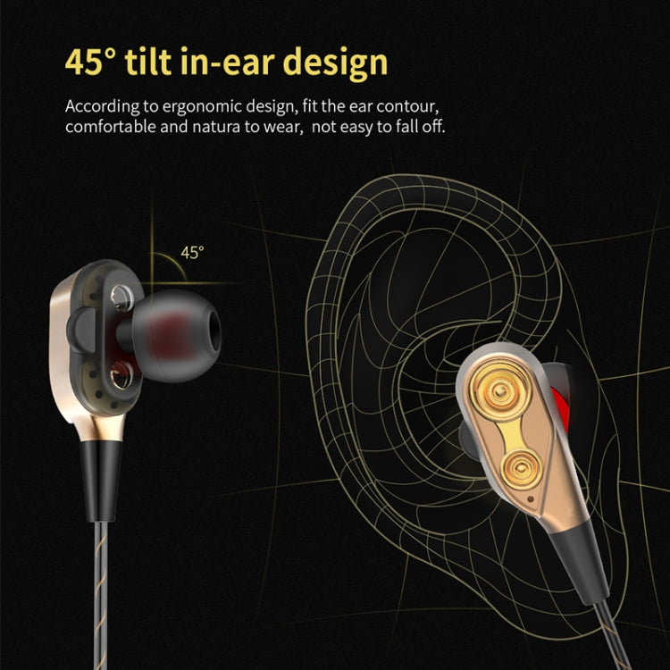 QKZ CK8 HiFi In-ear Four Unit Sports Music Headphones (Gold) by QKZ