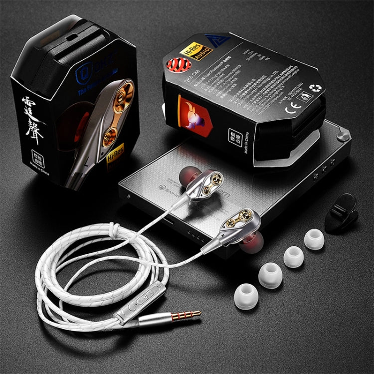 QKZ CK8 HiFi In-ear Four Unit Sports Music Headphones (White) by QKZ