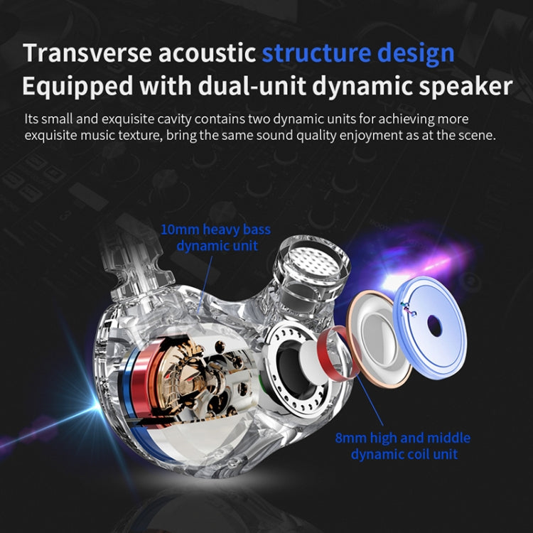 QKZ CK9 HiFi In-ear Four Unit Sports Music Headphones (Transparent) by QKZ