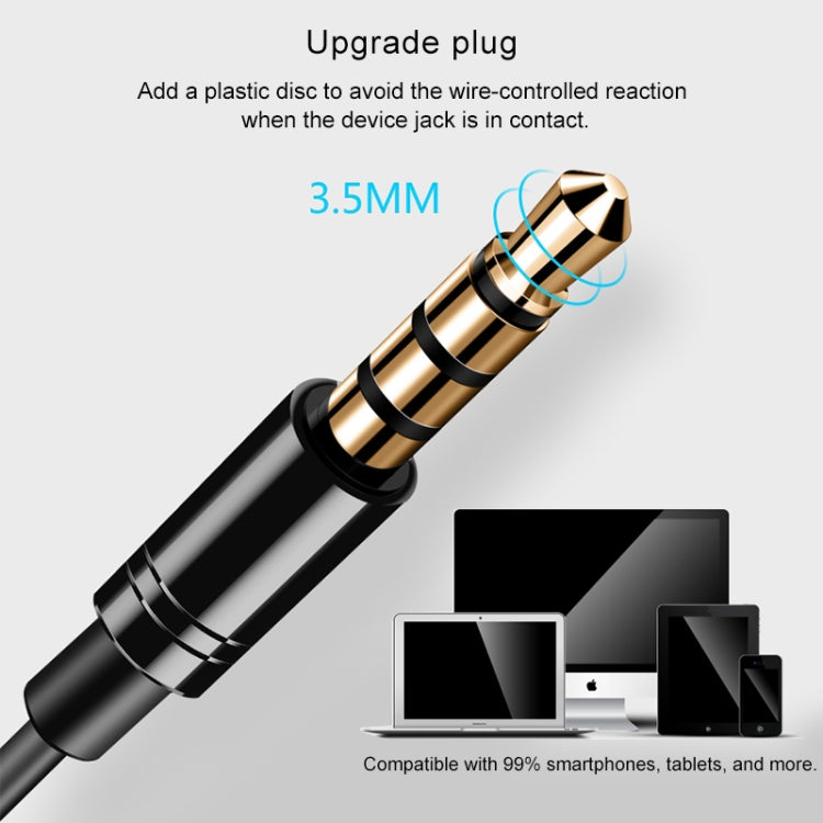 QKZ EQ1 CNC Metal Shark Fin Headphones Sports Music Headphones, Microphone Version (Gold) by QKZ