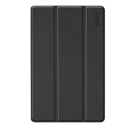 ENKAY PU Leather + Plastic Bottom Case with Three-folding Holder for Galaxy Tab A 10.1 (2019) T510 / T515(Black) by ENKAY