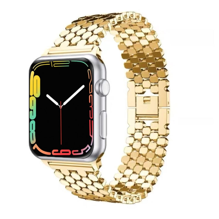 For Apple Watch Series 7 45mm / 6 & SE & 5 & 4 44mm / 3 & 2 & 1 42mm Honeycomb Stainless Steel Watch Band Strap(Silver) by bashfashion