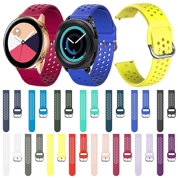 20mm For Huami Amazfit GTS / Samsung Galaxy Watch Active 2 / Huawei Watch GT2 42MM Inner Buckle Breathable Watch Band(Red) by bashfashion