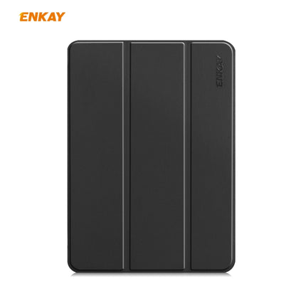 For iPad Pro 11 2022 / 2020 / 2021 ENKAY ENK-8001 Denim Pattern Horizontal Flip Leather Smart Tablet Case with Holder(Black) by ENKAY